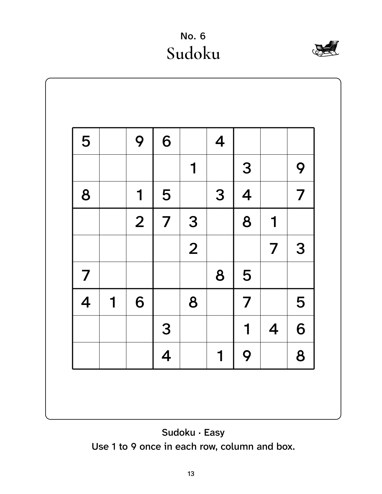 Real interior page 13 from Christmas Puzzle Days