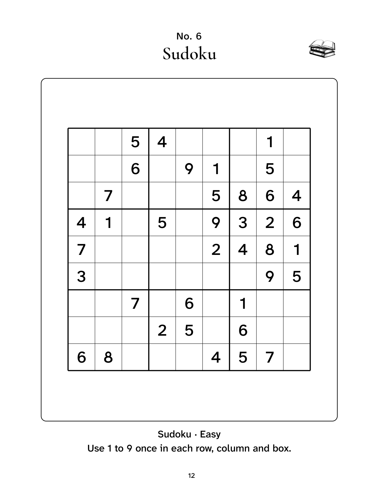 Real interior page 12 from Gentle Puzzle Days