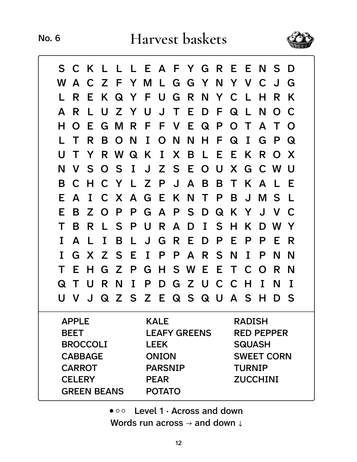 Real interior page 12 from Thanksgiving Word Search